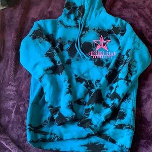 Jeffree Star cosmetics blue tye dye hoodie